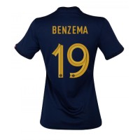 Zenski Nogometni Dres Francuska Karim Benzema #19 Domaci SP 2022 Kratak Rukav